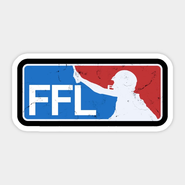 Fantasy Football Distressed Logo Tee Sticker by NerdGamePlus